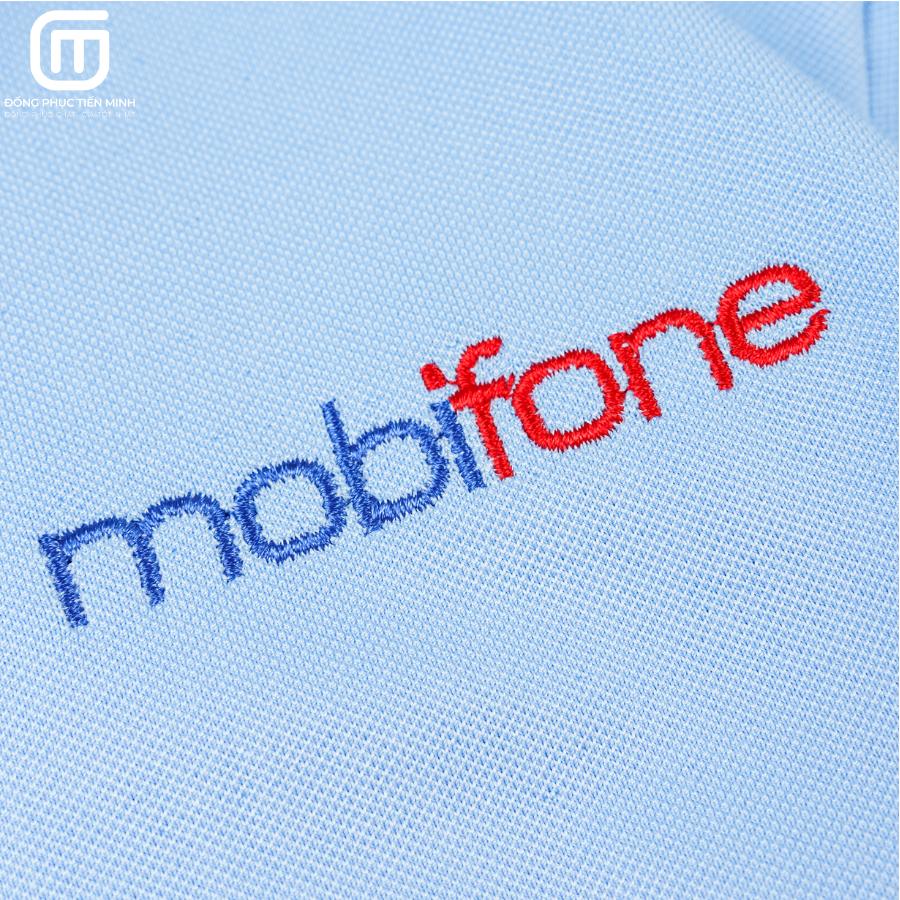 Logo thêu thương hiệu Mobifone.